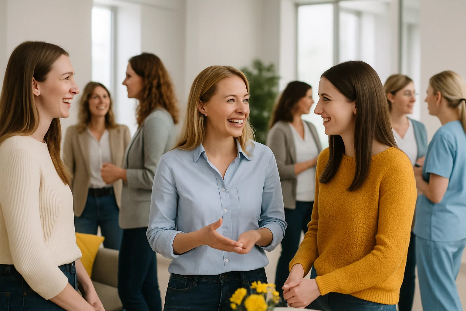 Frauen beim Networking Event